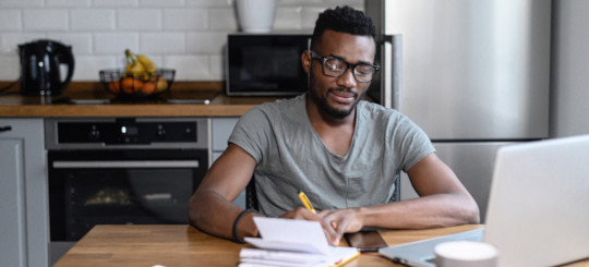 Employee working from home